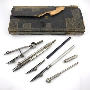 Frederick Post Co. Vintage German Drafting Drawing Tool Set c.1930s–50s